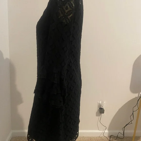BLACK NEW DIRECTIONS LACE DRESS LINED SIZE 8👗 - Picture 4 of 6